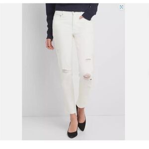 GAP White High Rise Vintage Slim Jeans 10